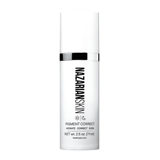 NazarianSkin Pigment Correct Antiox Peptide Serum helps reduce dark spots brighten skin tone and treat hyperpigmentation.