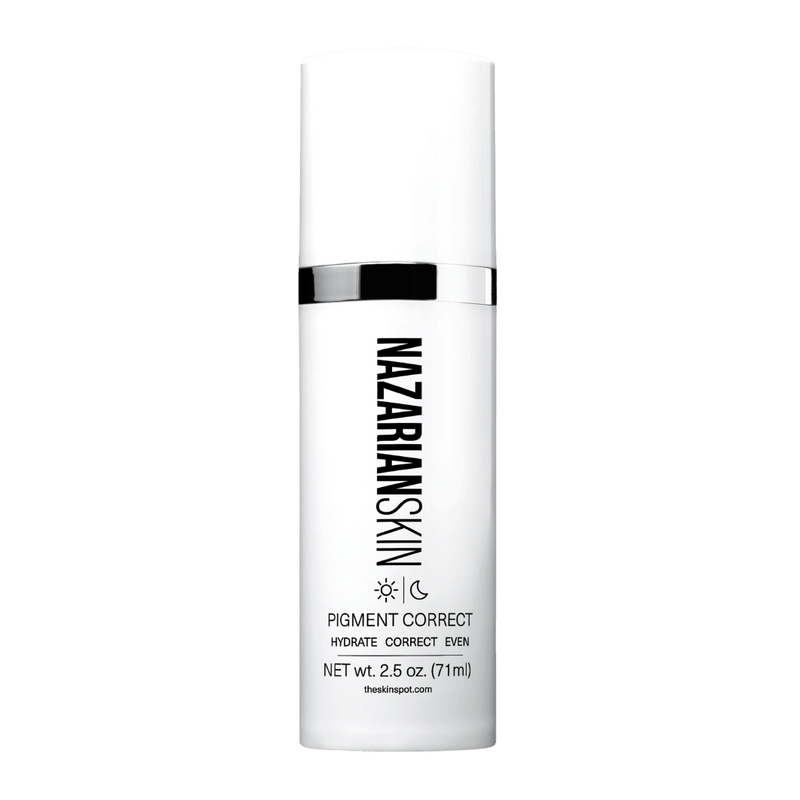 NazarianSkin Pigment Correct Antiox Peptide Serum helps reduce dark spots brighten skin tone and treat hyperpigmentation.