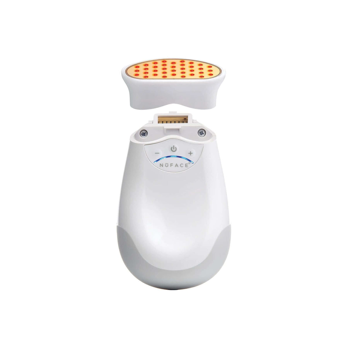 NuFACE Trinity Wrinkle Reducer Attachment detached from device, showing LED head for targeted eye and mouth wrinkle care use