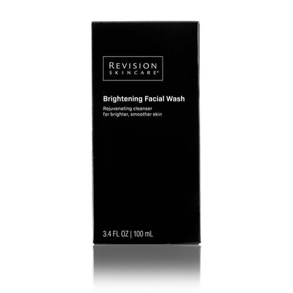 Revision Brightening Facial Wash rejuvenating cleanser box for smoother brighter skin with exfoliating and cleansing formula