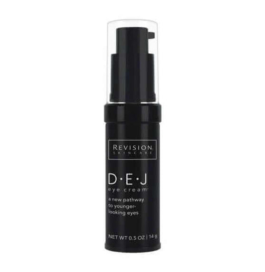 Revision Skincare D·E·J Eye Cream anti-aging eye treatment bottle for fine lines puffiness and eyelid firming
