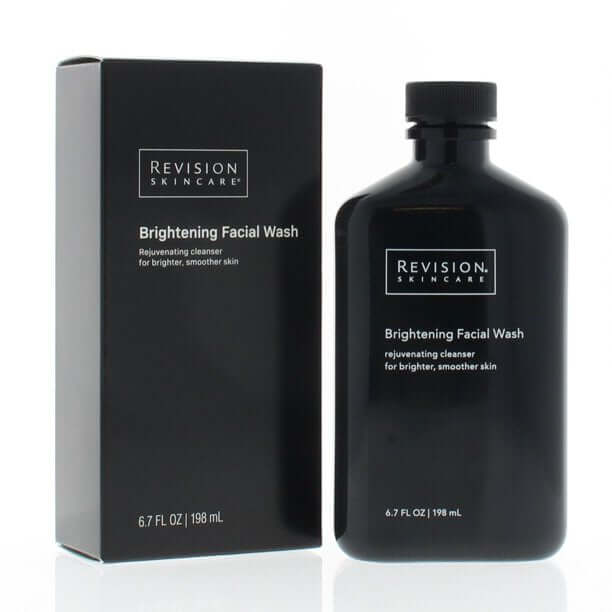 Revision Brightening Facial Wash gently exfoliates skin removes impurities and promotes a smoother brighter complexion