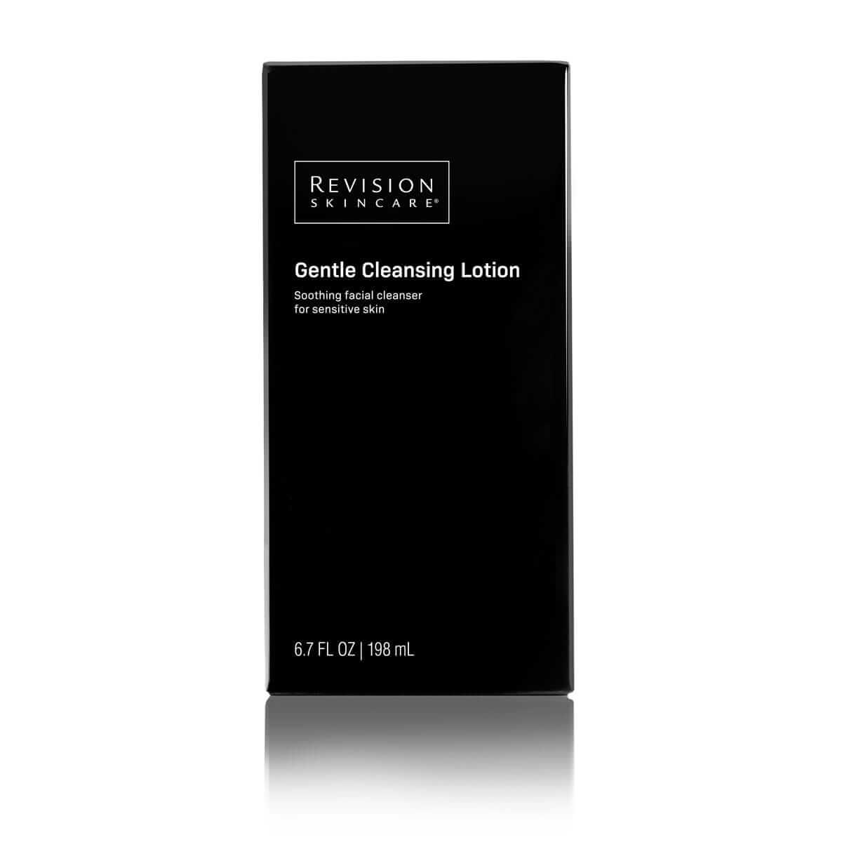 Front of Revision Skincare Gentle Cleansing Lotion 6.7 oz box for soothing facial cleansing of sensitive skin daily use