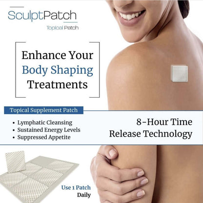 SculptPatch body shaping patch with 8 hour release technology for sustained energy lymphatic support and appetite suppression