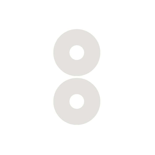 Two Silagen areola circles clear, medical-grade silicone nipple scar treatments for breast surgery recovery