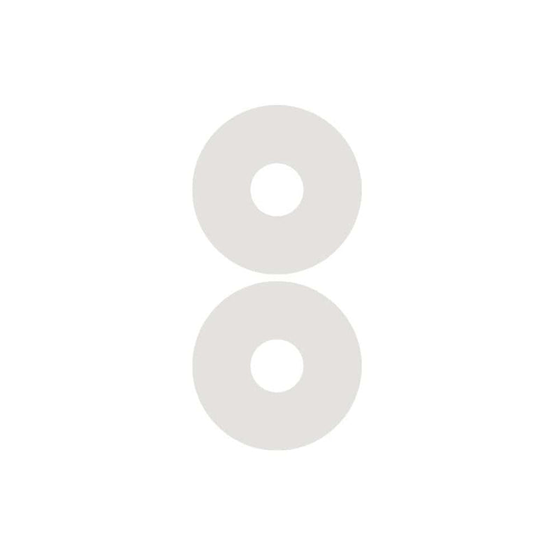 Two Silagen areola circles clear, medical-grade silicone nipple scar treatments for breast surgery recovery