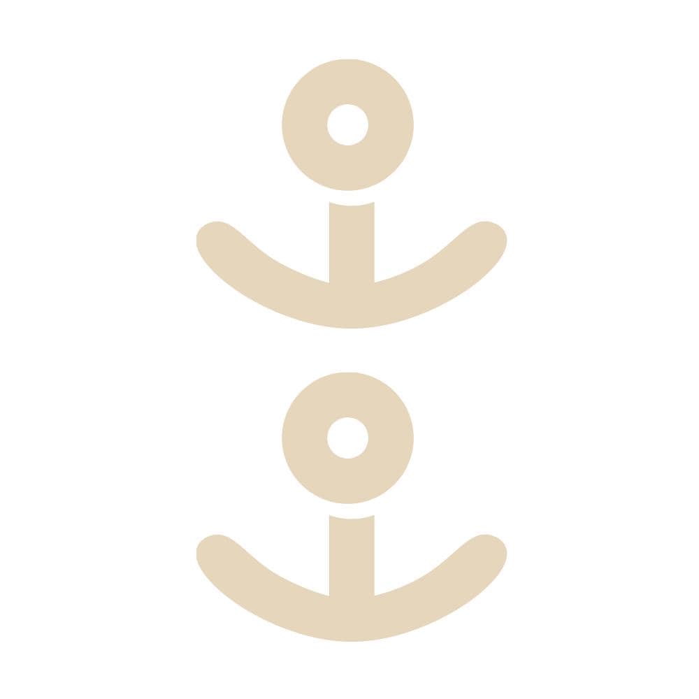 A single beige lollypop-shaped silicone strip from the Silagen breast kit designed for vertical incision scar management