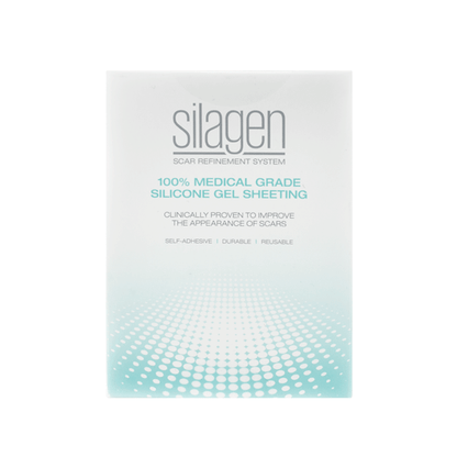 Silagen lollypop strips beige packaging with silicone gel sheeting for breast lift scar care
