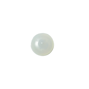 Silagen umbilical sphere shown on white background, medical-grade silicone device designed for belly button scar coverage.