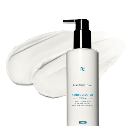 Skinceuticals Gentle Cleanser cream tube, a mild cleanser formulated with allantoin to soften skin and remove impurities.