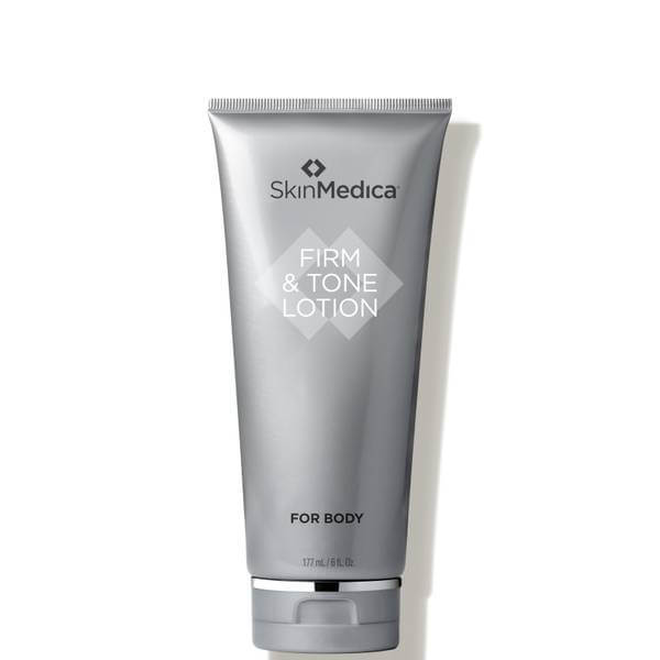 SkinMedica Firm & Tone Lotion tube for body with caffeine, coffee seed oil and peptides to firm and smooth crepey skin today