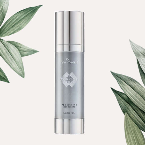 SkinMedica Neck Correct Cream bottle with green microalgae, peptides and botanicals for smoother neck and décolleté skin now
