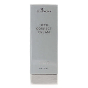 SkinMedica Neck Correct Cream box packaging showing anti-aging neck cream for firming and smoothing décolleté skin care now.