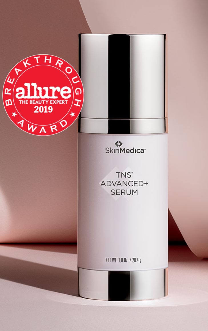 SkinMedica TNS Advanced+ Serum Allure award image for advanced anti-aging skincare and visible wrinkle improvement daily use