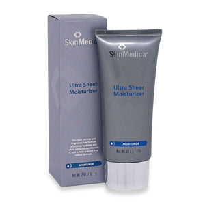 SkinMedica Ultra Sheer Moisturizer box and tube with oil-free formula and vitamins C and E for daily hydration skin use now.