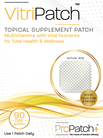 VitriPatch ProPatch multivitamin patch with 90-day supply designed for daily vitamin support and a no-pill supplement routine