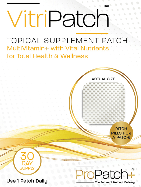 VitriPatch ProPatch multivitamin patch topical supplement with 30-day supply designed for daily nutrition without pills